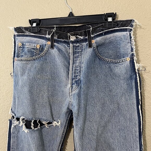 Vetements - Levi's SS19 Reconstructed Split Two Tone Denim - Picture 2 of 8